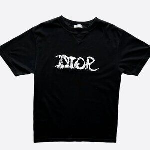 Christian Dior Homme x Peter Doig Oversized 2021 Logo T-Shirt in Black